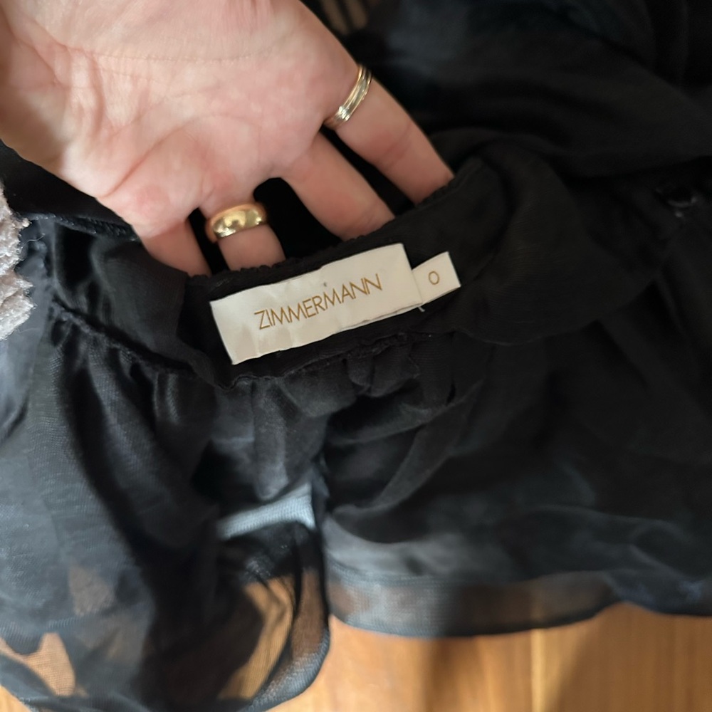 ZIMMERMANN Cropped tiered linen and silk-blend top 0 4 - Picture 4 of 4